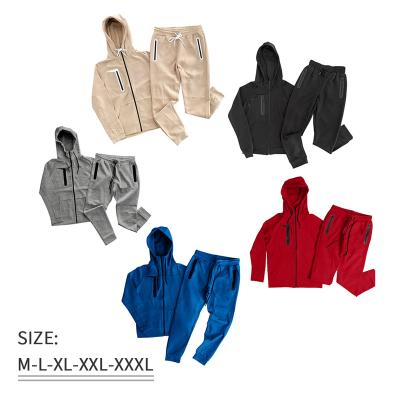 China Factory Wholesale High Quality 2 Piece Jogging Set Cotton Breathable Made Comfortable Sweatsuit Tracksuit Men for sale