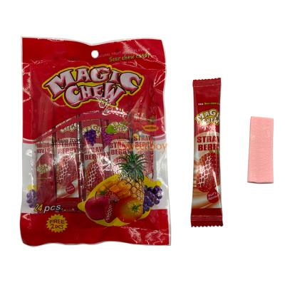 China Factory Sale Various Natural Chewing Gum Candy Fruity Chew Candy With Multi Color for sale