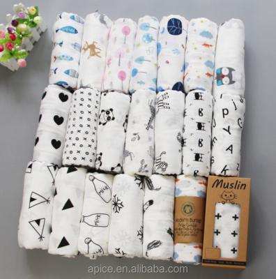 China Water Absorption 100% Cotton Gauze Baby Muslin Wrap Blanket for sale