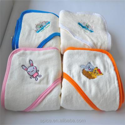 China Plain Amazon Hot Sales Organic Bamboo Hooded Baby Towel Baby Muslin Wrap for sale