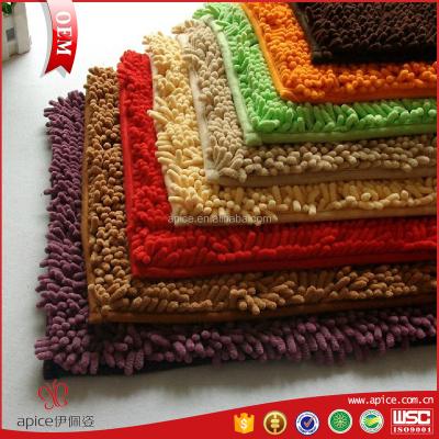 China Sustainable Design Chenille Square 40*60cm Bath Mat For Home Use for sale