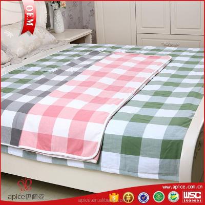 China 100% Cotton Jacquard 3 Layer Checker Design Bedspread Bed Sheets for sale