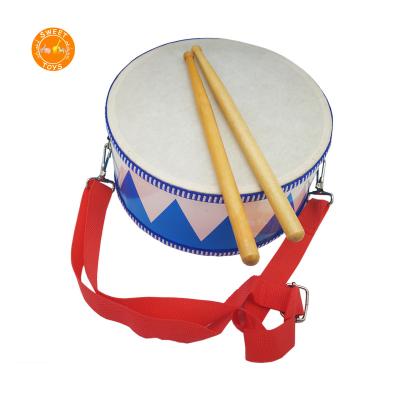 China Cartoon Toy Orff Kids Percussion Instrument Children Drum Baby Toy Wooden Hand Drum With Stick for sale