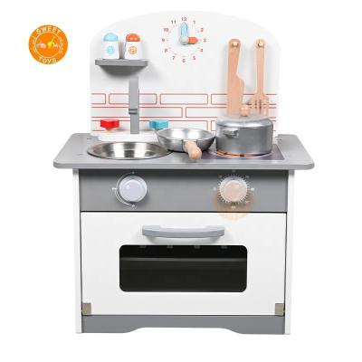 China Funny Educational Wooden Kitchen Toy Simulation Wooden Kids Kitchen Toy Wooden Role Play Toy Cooking Set Toys For Children for sale