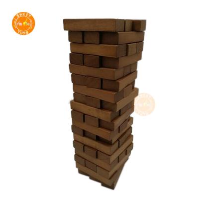 China IQ Puzzle 3d Educational Wooden Woody Classic Tower Wooden Stacking Board Math Games Tumble Wooden Building Blocks Education Toys For Children for sale