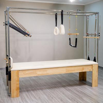 China Wood+Aluminum Alloy+PU Factory Outlet Aluminum Alloy Gym Equipment Price Bed Wooden Pilates Pilates Equipment for sale