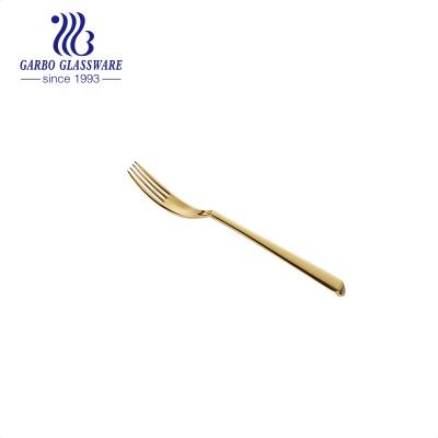 China Goods Small Quantity Order Sleek Style 6inch Ready Stainless Steel Tea Fork Viable With PVD Gold Color for sale