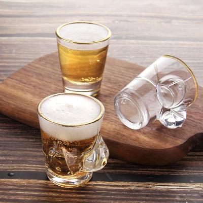 China 55ml Modern Vodka Shot Glass Fashion Transparent Shot Glass Drinking Small Liquor Mug Mexico Tequila Cup for sale