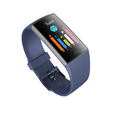 China MP3 Playback Blood Pressure Full Silicone Android Sports Wristband Bracelet Touch Screen Noise Smart Watch Phone Without Camera for sale