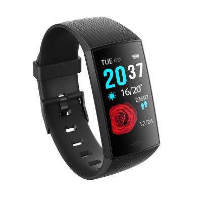 China MP3 Playback Blood Pressure Full Silicone Android Sports Wristband Bracelet Touch Screen Noise Smart Watch Phone Without Camera for sale