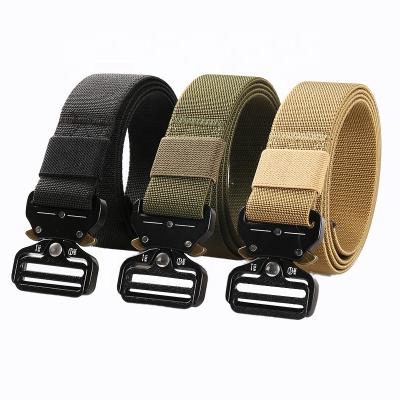 China High Strength Outdoor Sports Belt Elastic Waistband Mens Tactical Nylon Stretch Belt Military Style Webbing Riggers for sale