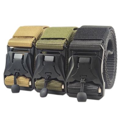 China High Strength Outdoor Magnetic Buckle Nylon Tactical Belt for sale