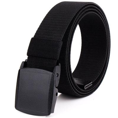 China High Strength Men's Canvas Belt Polyester Stretch Nylon Elastic Tactical Belt Woven Belt for sale