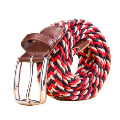 China High Strength Needle Braided Canvas Woven Elastic Belts For Men And Women for sale