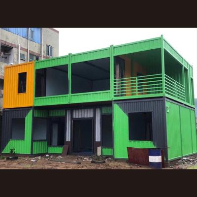 China Heavy Duty Container House 2 Floor Bright Steel Flat Bar With Hot Galvanized Steel Structure for sale