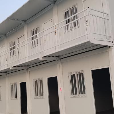 China Twee verdiepingen Containerhuis Aanpassing vergrendelingssysteem en multiplex vloer Containerhuis 2 verdieping Te koop