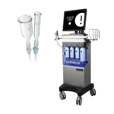 China Smart Ice Blue Water Oxygen Jet Peeling Machine Hydrafacial mit Hautanalyse zu verkaufen