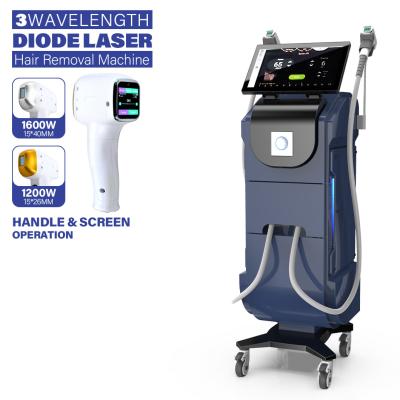 China 1200W 1600W diode laser ontharing Met 1-400ms Pulse en 15.6 inch Touch Screen Display Te koop