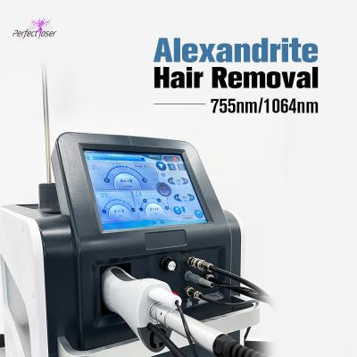 China Lange Pulse Nd Yag Laser Ontharing Machine Alexandrite 755nm 1064nm Te koop