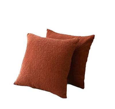 China Hot Selling Brown Color Square Pillow Cases Style Cushion Square Cushion Nordic Pure Color Pillow Durable Anti Dust Mite Pillow for sale