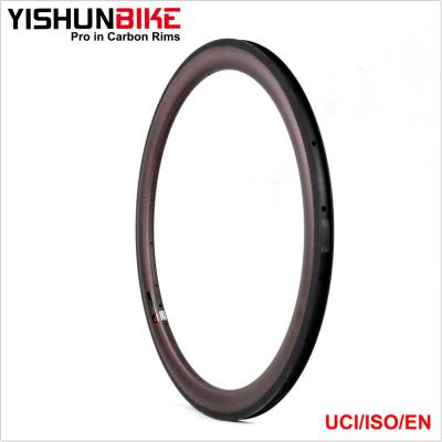 China Titanium Carbon Finish! ! 700c Bike Rims Wheels 25mm Width Carbon Rims 50mm Anvil Carbon Rims 32h C+T 5T for sale