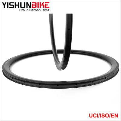 China YISHUN Bike 255TG 38mm depth anvil carbon rim 700c road bicycle carbon rims road bicycle rims manufacturer WU3C-TLR-255TG for sale