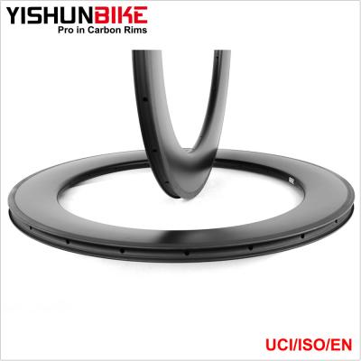 China YISHUNBIKE 255 Carbon HTG Brakes Air Anvil 60mm Outdoor Hot Tubeless Ready Toray 700c Carbon Road Bike Edges WU6C-TLR-255TG Wholesale for sale