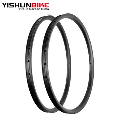 China 29er XC mountain bicycle YISHUNBIKE OEM 16-32h UD/3K/12K twill weave 29er mtb XC bicycle T800 Graphene 33mm rim light and strong wide ASD933XC-GP for sale