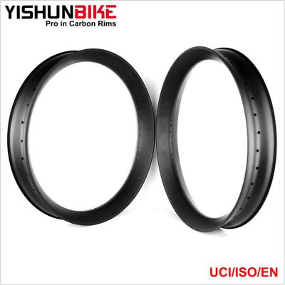 China Fatbike Carbon Rims 2017 YISHUN 26er Fat Bike 20mm Size Light Racing Rim 90mm Wide 26