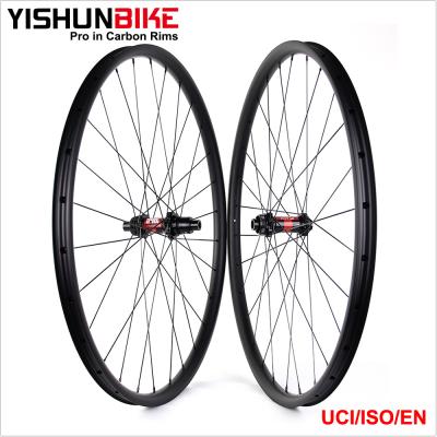 China Cross Country (XC) 2017 YISHUN 29er Bicycle MTB Offset Super Light 30mm Swiss 240 110*15mm, 148*12mm Thrust Hubs XC Bike Carbon Wheel 240MB-29-30S for sale