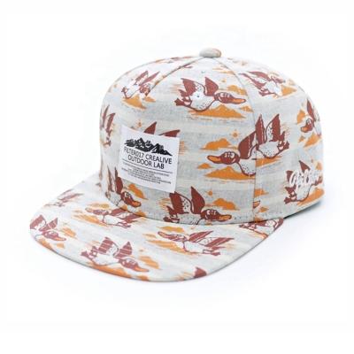 China Custom 5 Panel Screen Printing Goose Oxford Cloth Woven Label Snapbacks COMMON High Quality Outdoor Snapback Cap and Ducks Snapback Hat for sale