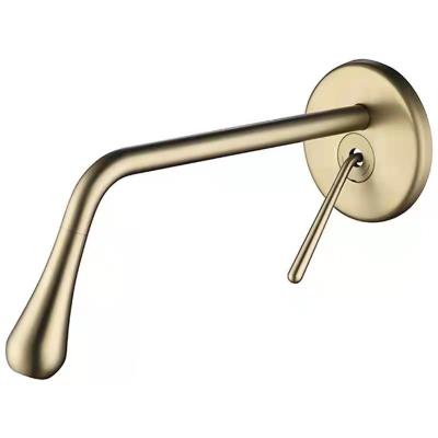 China Metered Modern Design Taps Wall Mounted New Chrome Plated Single Lever Bathroom Basin Sink Faucet for sale