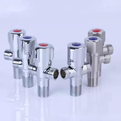 China Hot sale Chrome zinc angle valve cut triangle stop angle cock valve for bathroom ZV7002 for sale