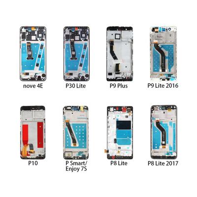 China High Quality Replacement Phone LCD Frame For Huawei P8Lite P9 Plus P9 Lite P10 Phone Replace Screen For P30 Lite Fit Size for sale