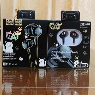 China KWY30 Powerful Stereo Bass 3.5MM In Ear Earphone With Microphone Stereo Earbuds Headset for sale