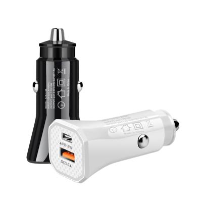 China New Arrival High Speed ​​Car Charger PD 20W With USB 2.4A Fast Car Charger for sale