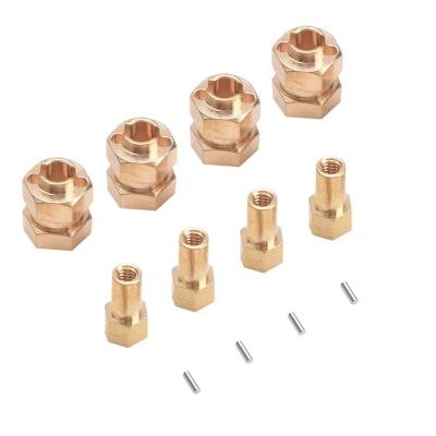 China Vehicles & Remote Control Toys Hex Brass Extended Wheel Hubs 7mm 8mm Deep For Axial 1/24 RC Rise SCX24 Crawler Parts for sale