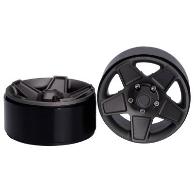 China Vehicles & Remote Control Toys 4PCS 1.9 5 Spokes Beadlock Aluminum Wheel Hubs For 1/10 RC Crawler Car TRAXXAS TRX4 TRX6 Axial Defender SCX10 D90 Tamiya CC01 for sale