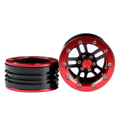 China Vehicles & Toys Good Quality 4PCS 1.9 Metal Beadlock Wheel Remote Control Rims For SCX10 D90 D110 TF2 CC01 1/10 RC Car Axial Metal Rim Wheel Hub for sale