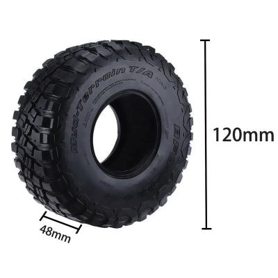 China Vehicles & Remote Control Toys 4PCS 120mm Tire 2.2inch Wheel Rubber Tires for 1/10 Axial Appearance SCX10 TRX-4 TF2 RC Crawler Car for sale