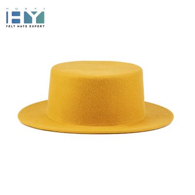 China Image wholesale 2021 fashion felt hat 100% wool short brim straw hat unisex hat for sale