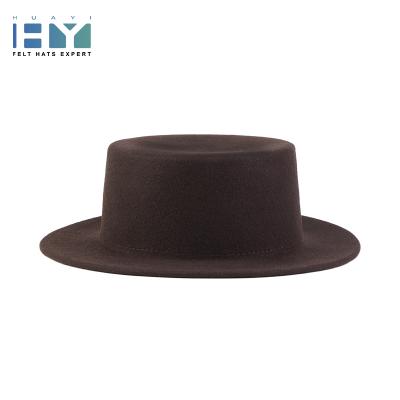 China 2021 new picture designer fashion straw hat flat surface felt hat hats for sale