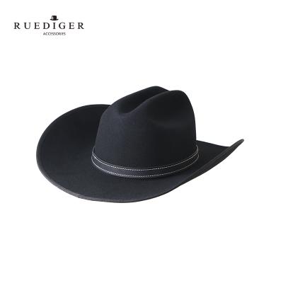 China Best Of Character 2021 Custom Selling Australian Wool Mens Wide Brim Cowboy Felted Hat Wool Hats for sale