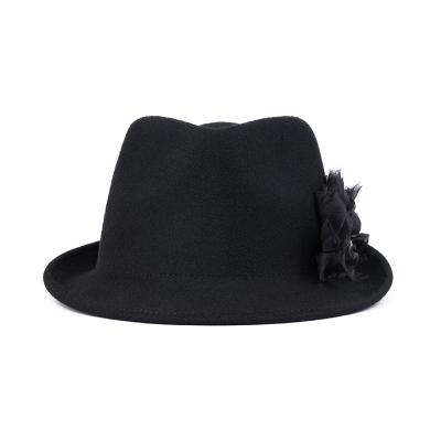 China Wholesale Black Classic Picture Felted Hat Top Hat Wool Felted Hats 100% Western Hat With Lining for sale