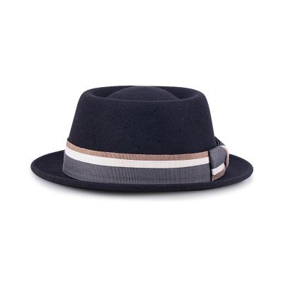 China Wholesale custom hat Australian wool felt hat small brim porkpie hat for sale