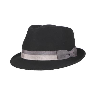 China Picture high quatily 100% wool outdoor hat black felt flexible short brim felt hat for sale