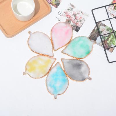 China Factory Direct Color Palette High Quality Natural Resin False Nail Tips Agate Display Board Stand Holder for sale