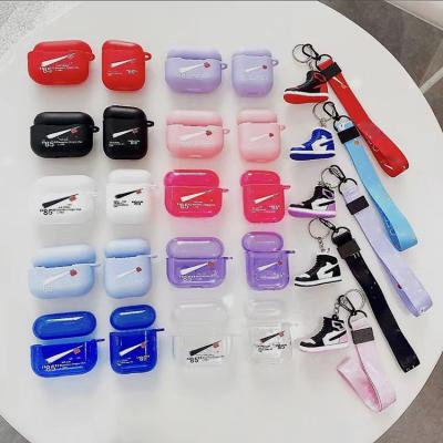 China With Key Chain Lanyard 2021 Luxuury Silicone Cute 3D Designer Luxury Custom Shoe Sneaker Pro Cover 2 3 For Apple Airpods Case for sale