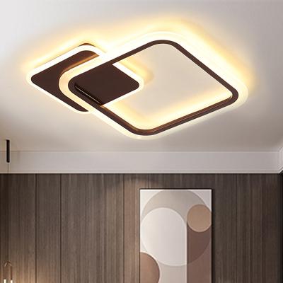 China White Square Exterior Mounted High Quality Decorative Residential Cafe Led Ceiling Light for sale