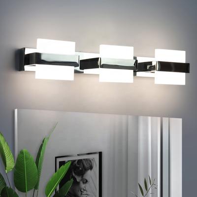 China 2021 New Bathroom 220V Style Easy Warm Stainless Wall Light Mirror Assembly Indoor Bathroom Lamp for sale